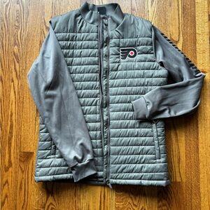 Gray Quilted Philadelphia Flyers Men's Jacket